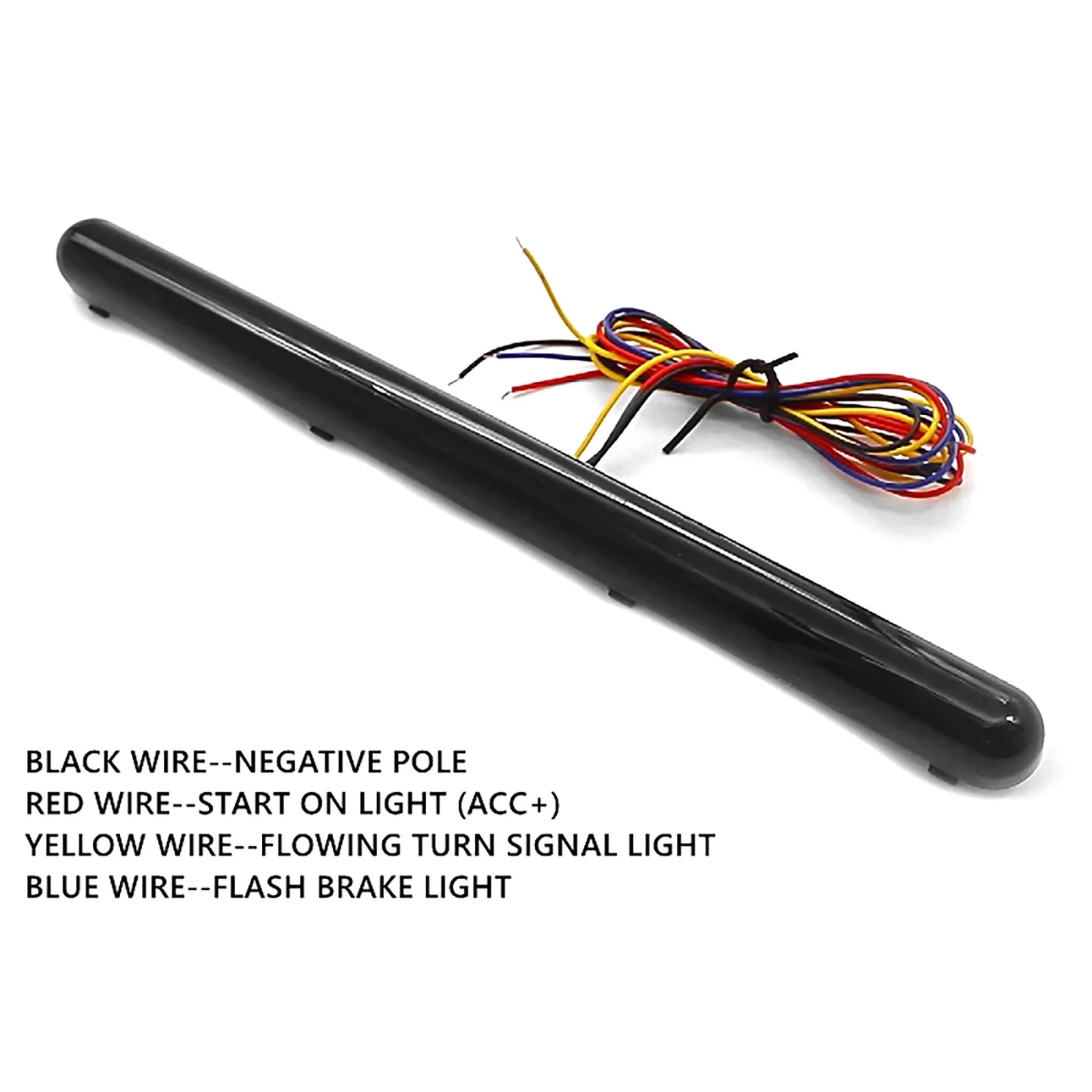 12v 24v universal led luz da cauda tira lâmpada de freio traseiro com fluxo de volta singals drl luz running para carro caminhão reboque atv