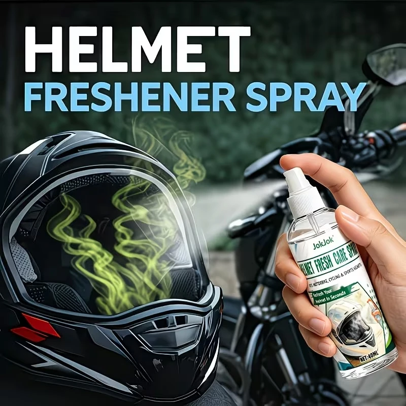 Helmet Fresh Deodorizing Spray, Waterless Quick Cleaning Care, Anti-Stuffy And Long-Lasting Freshness, Gentle Formula Non-Irrita