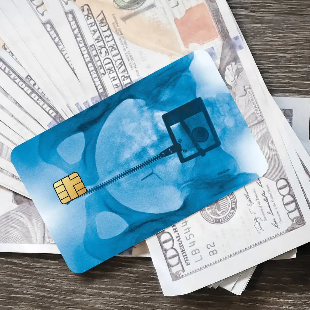 ملصقات جلدية لبطاقة الائتمان لملصق المغني لورد فيرجن للوصول إلى البنك، غطاء طبقة رقيقة واقية، هدية مفاجئة