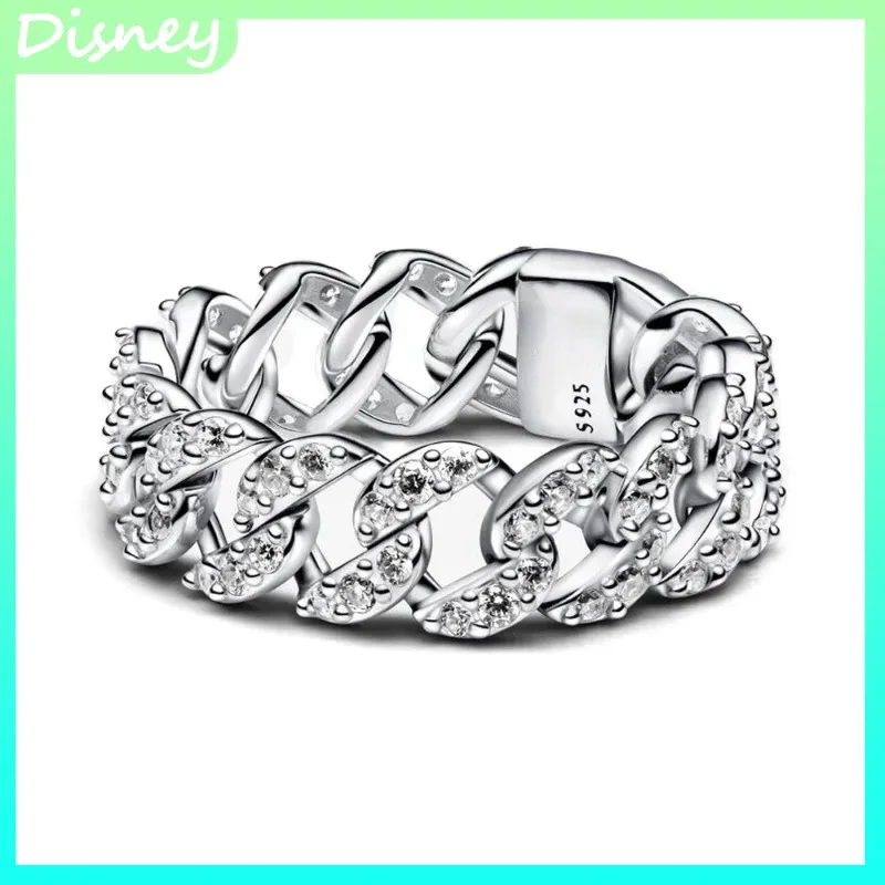 

2025 Original S925 Sterling Silver Round Ring with Colorful Crystal Accents for Women - Valentine's Day