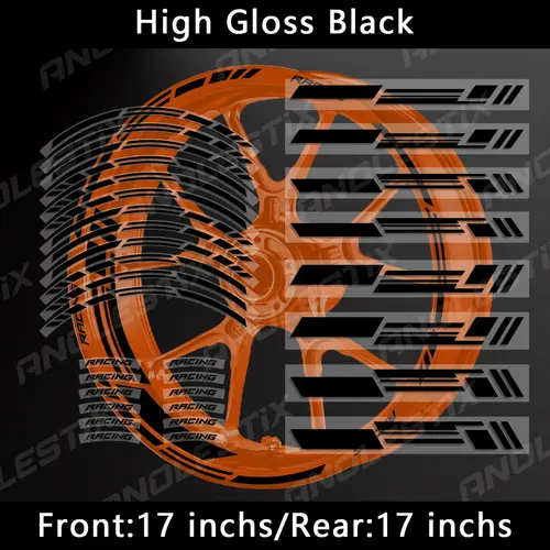 Reflective Motorcycle Wheel Stickers Hub Decal Rim Stripe 17 Inchs For YAMAHA Honda Kawasaki Suzuki BMW KTM Husqvarna Triumph - Image 12