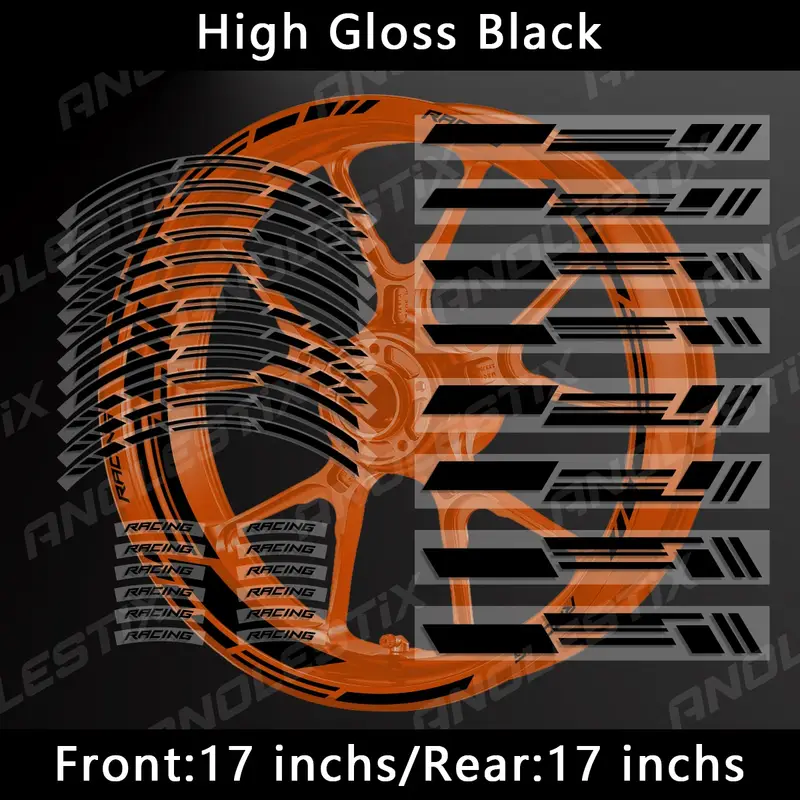 Reflective Motorcycle Wheel Stickers Hub Decal Rim Stripe 17 Inchs For YAMAHA Honda Kawasaki Suzuki BMW KTM Husqvarna Triumph - Image 12