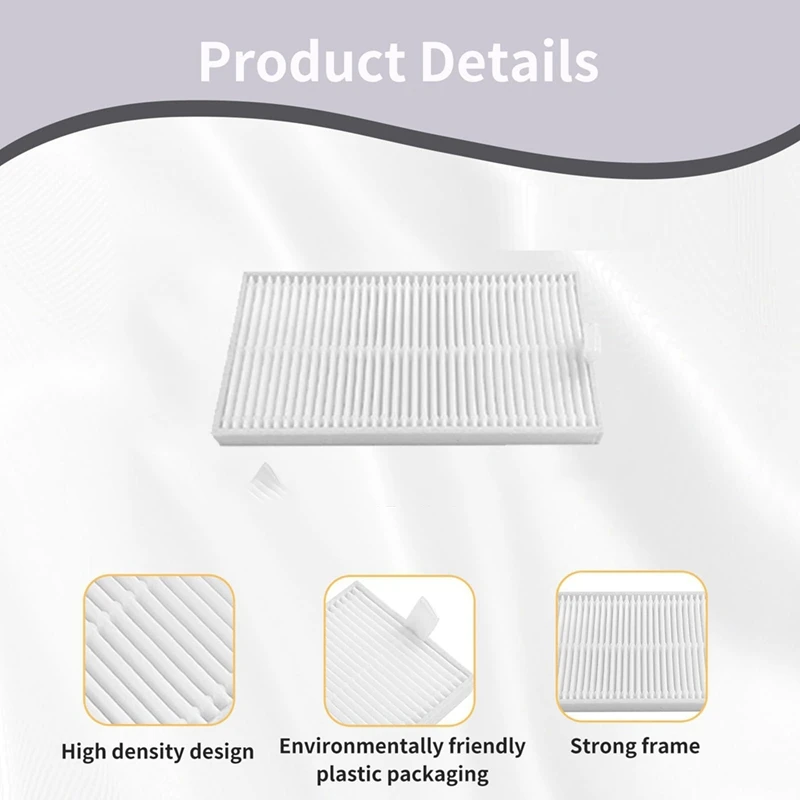 BAAJ-Aksesori Pengganti untuk Aksesori Vakum Robot EUREKA E10s 1X Mainbrush,2X Filter,4X Moppads,4X Sidebrushes
