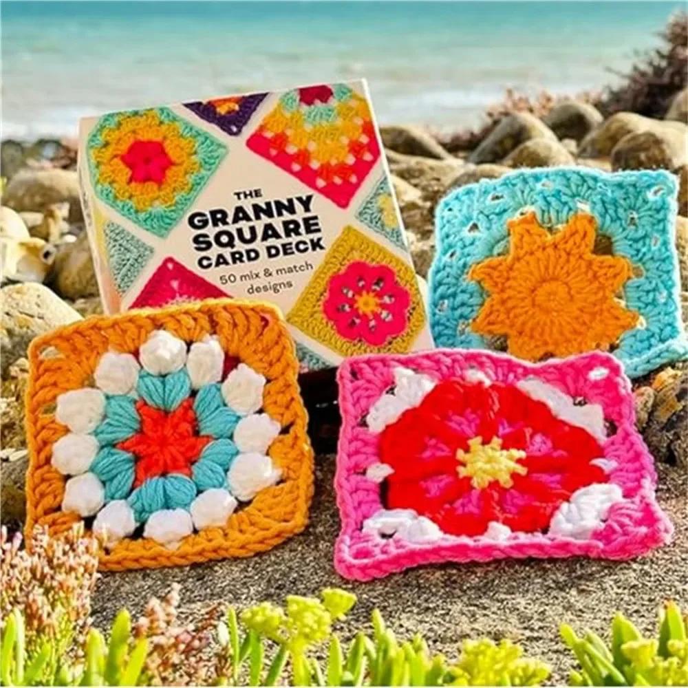 50 Mix and Match Designs Granny Square Cards Adult Knitting Tips Instructions Beginner's Tips Knitting Techniques