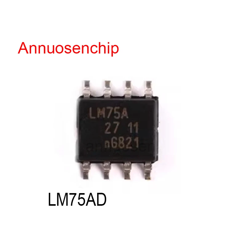 10PCS New and Original SMD LM75 LM75A  LM75AD SOP-8