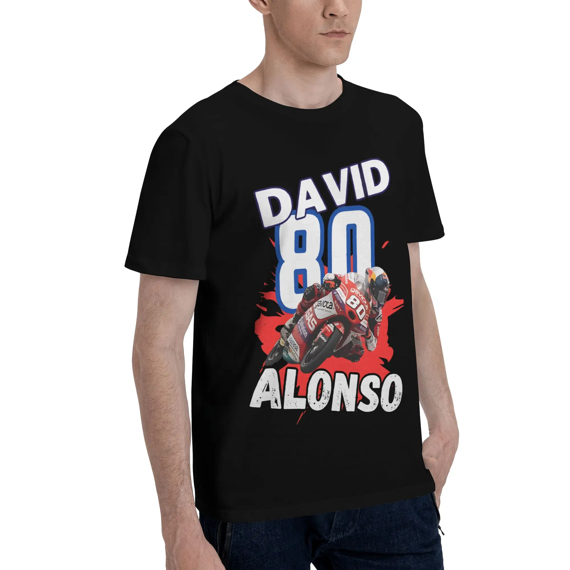 David Alonso Moto3 Moto GP Racing Champion Motogp Novelty 100% Cotton T-Shirt Motoo GP Tees Tops For Men