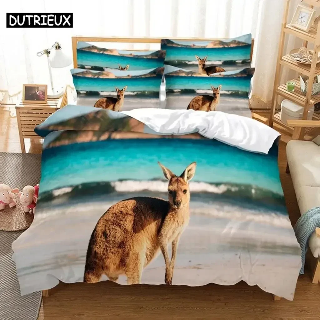 

Animals Comfortable Duvet Quilt Cover Pillowcase Bedding Set Children Bedroom Decoration Home Textile