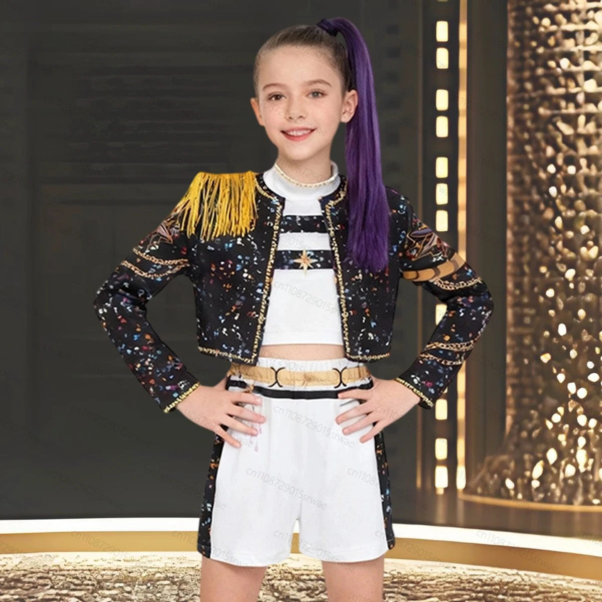 

New Rumi Stage Costumes Demon Hunters Cosplay Costume Girls Kpop Theme Zoey Cosplay Costume 3D Print Demon Hunters