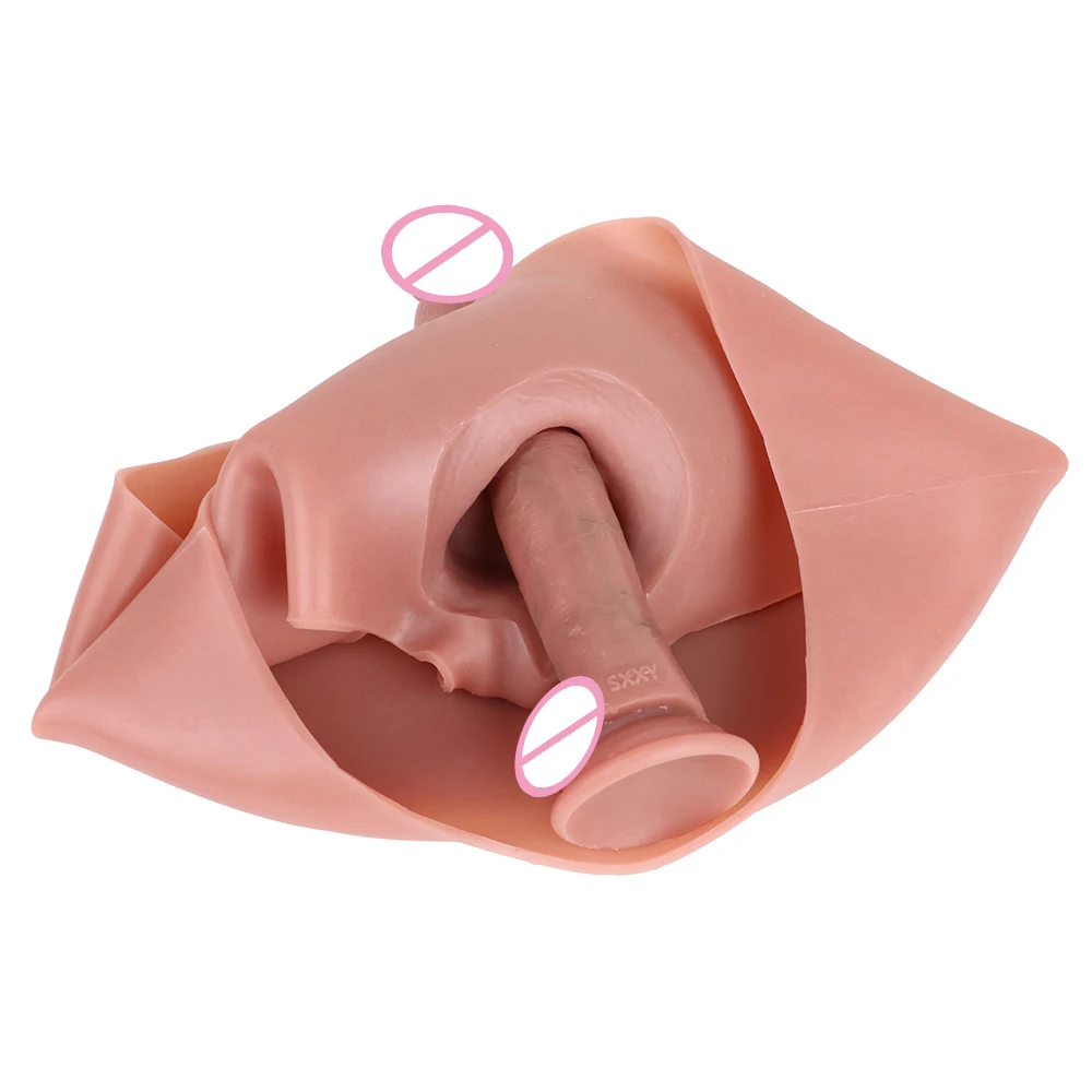 SXXY قضيب جلدي واقعي كم القضيب السراويل مع دسار مجوف للغاية للرجال ديك تكبير سيليكون جوفاء دسار الملابس الداخلية للكبار #5