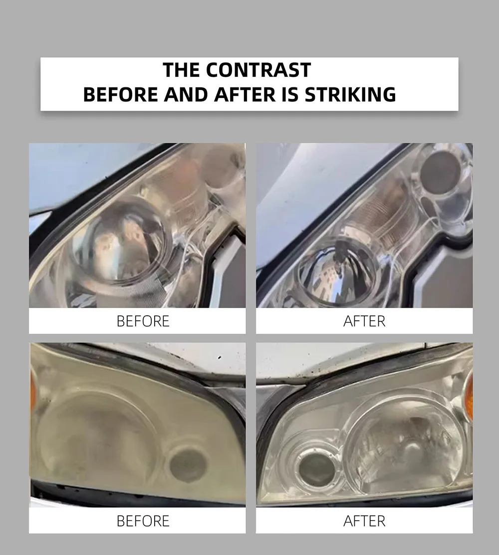 Auto-Scheinwerfer-Reparaturflüssigkeit Scheinwerfer-Restaurierungs-Set Entfernt Vergilbung und Oxidation, Repariert Kratzer, Sorgt für Sicheres Fahren, Auto-Detailing – Detail 7