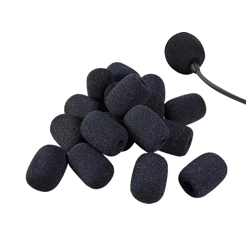 10-500Pcs Mic Protector Replacement Headset Foam Covers Windscreen Windshield Sponge Covers Microphone Cover for Meeting Mic