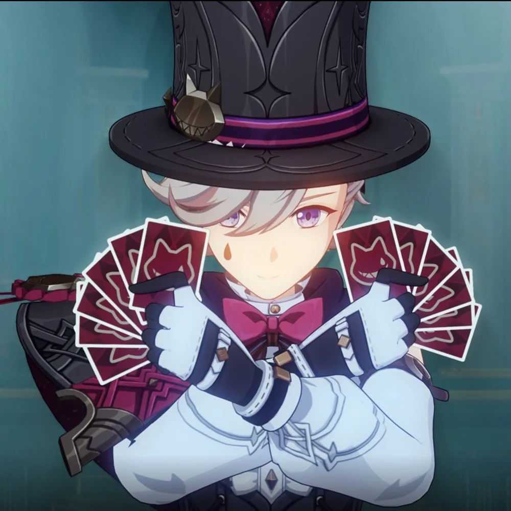 

55pcs Genshin Impact Lyney Magic Poker Playing Cards Best Collection Game Cosplay Prop Accessories Fans Toys