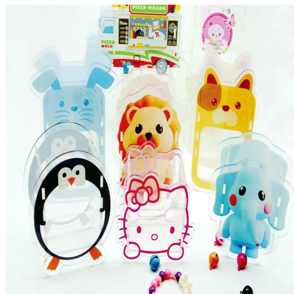 

Держатель для ручек с мультяшными животными, прозрачный акриловый милый настольный горшок для карандашей, креативный износостойкий контейнер для ручек унисекс