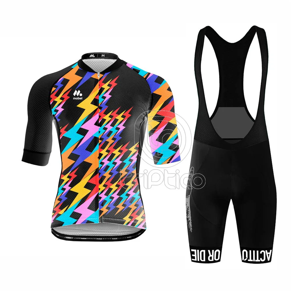 

Bike Men's Cycling Jersey Set Team Racing Short Sleeve Summer Bicycle Kit Top Shirt Sports Medium Quality Ropa Ciclismo Hombre