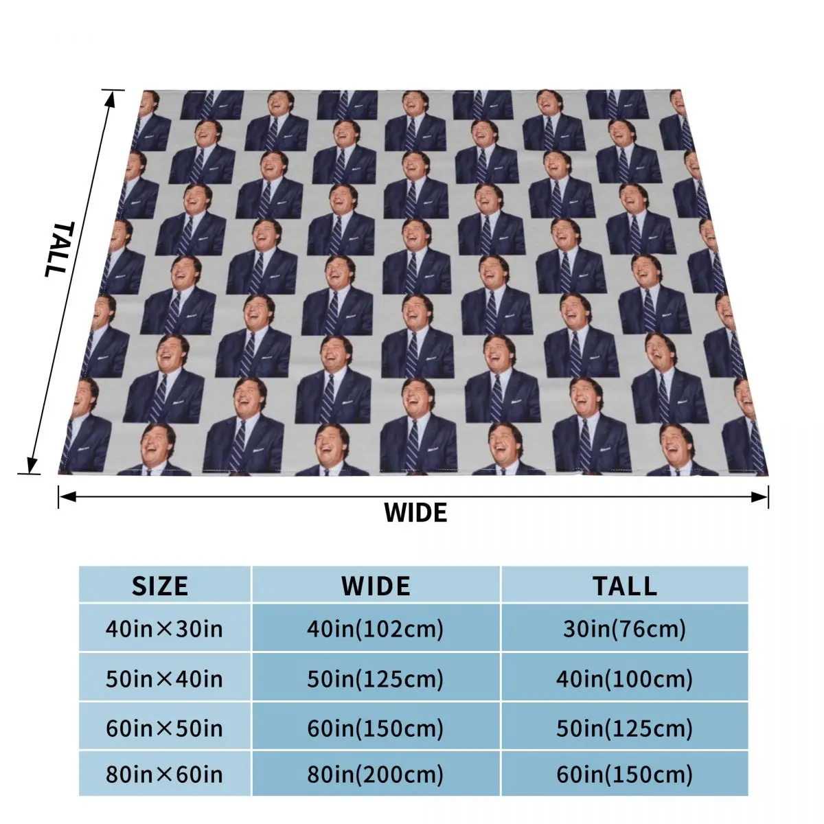 Tucker Carlson Throw Blanket Weighted Decorative Beds Custom Blankets