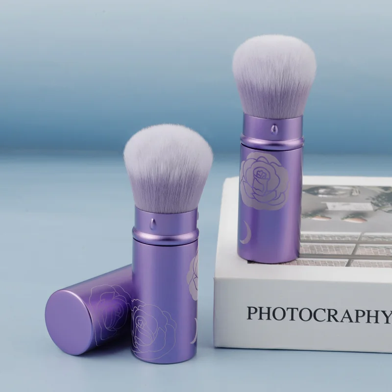 

New telescopic brush3DPattern Single Loose Powder Brush Soft Makeup Small Beauty