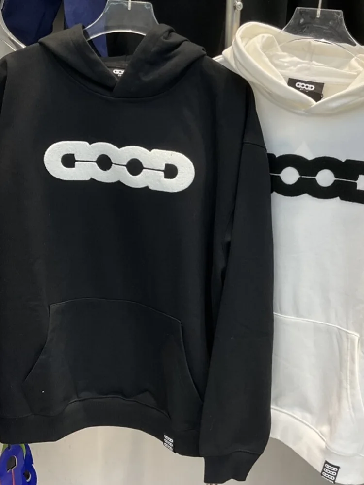 

Goodbrand Luxury Trendy Earth Pattern Towel Embroidery Hoodie ex Long Sve Casual Sle Comfortable Fit Hoodie Sweatirt