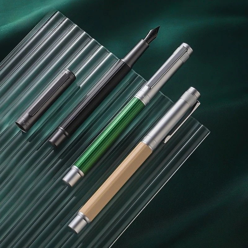 Hero 3817 Fountain Pen with Titanium Black Tip for Student Specific Practice Replaceable Ink Bag High-end Stationery Business