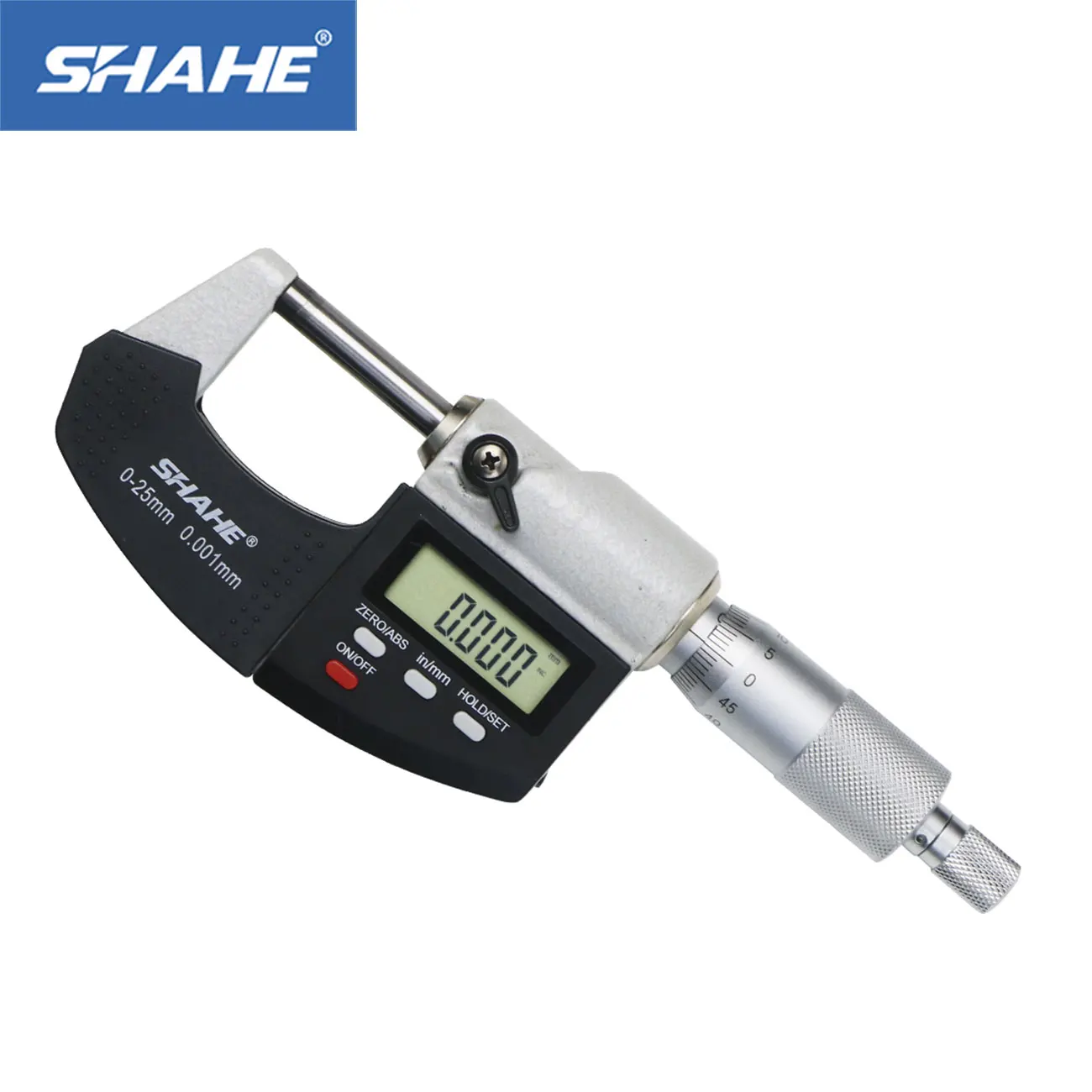 SHAHE 0-25mm mikrometr cyfrowy ze skalą elektroniczny mikrometr zewnętrzny 0.001mm mikrometr