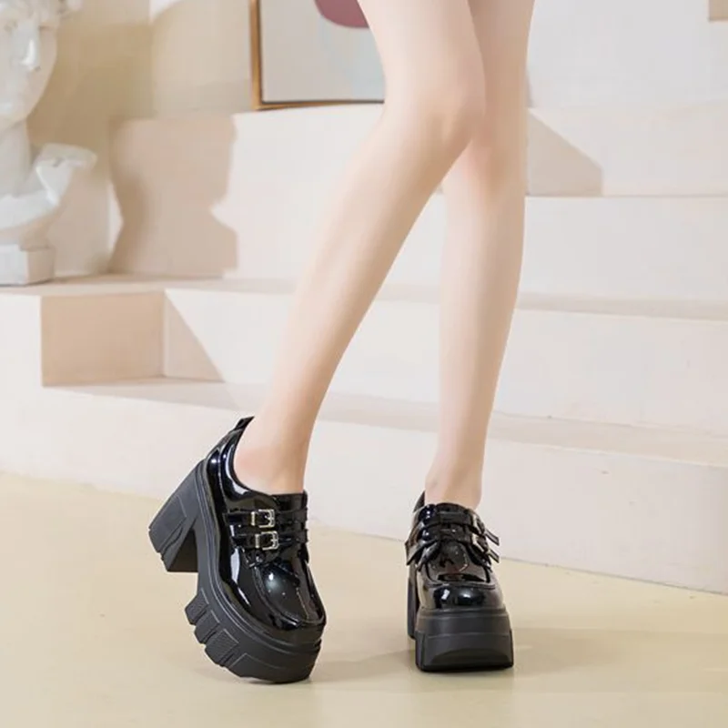 DIMANYU High Heels Women\'s Platform 2026 Spring Genuine Leather Casual Women\'s Shoes 11cm Fashion Ladies Dress shoes