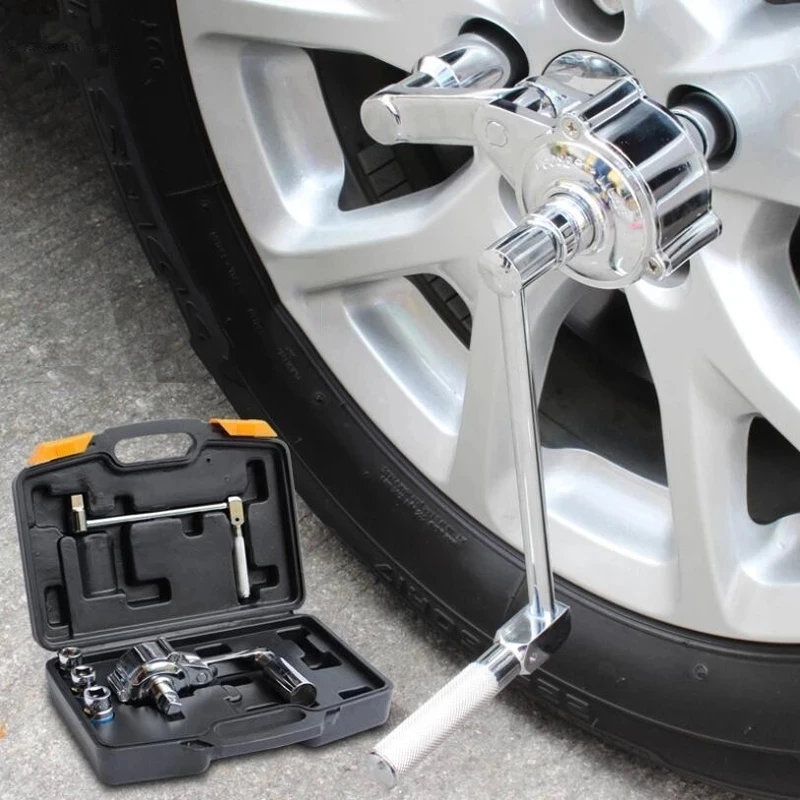 

Torsion torque multiplier wrench lug nut remover type automobile tire removal labor saving wrench