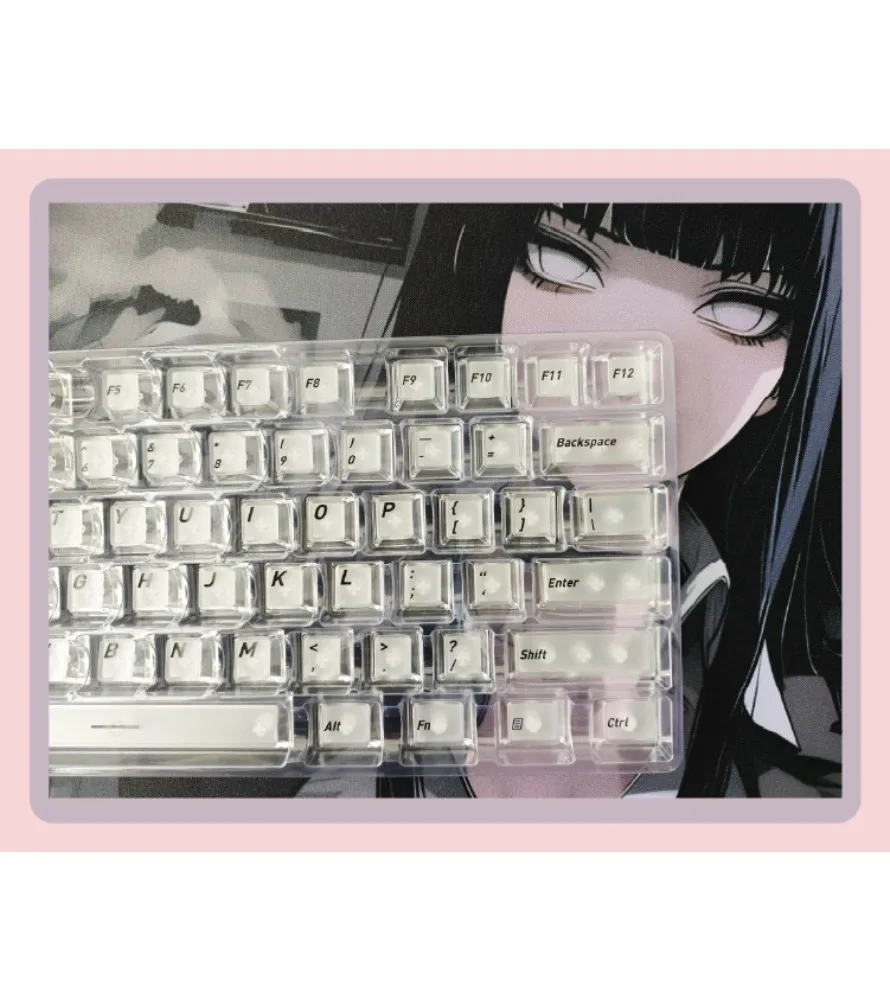 Personalized keycaps 118 keys small full set original height keycaps with regular engraving four-sided sheer top matte keycaps