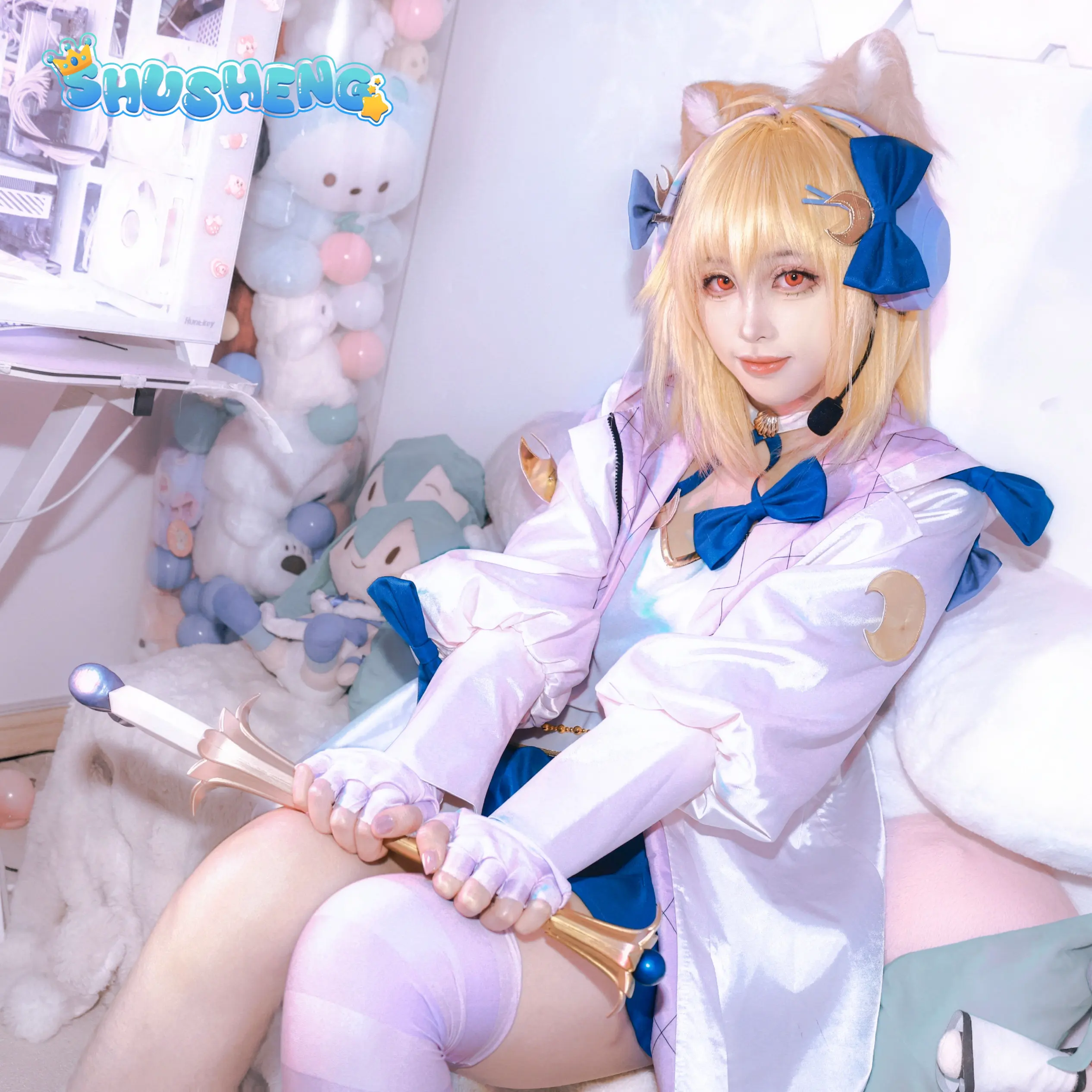 Game Fate New Arcueid Brunestud Cosplay Costume Halloween Christmas Role Playing Comic New  Sweet Lolita Dress Headwear Women view 3