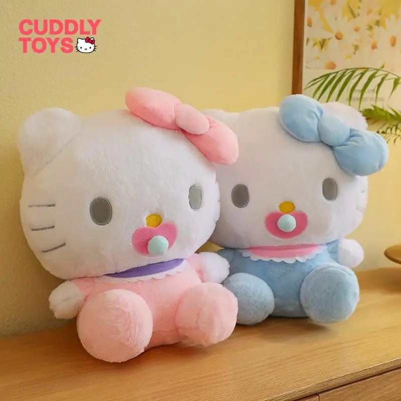 

Sanrio плюшевые куклы, игрушки, кавайная розовая Милая мультяшная соска Hello Kitty, стильная детская подушка, подарки для девочек