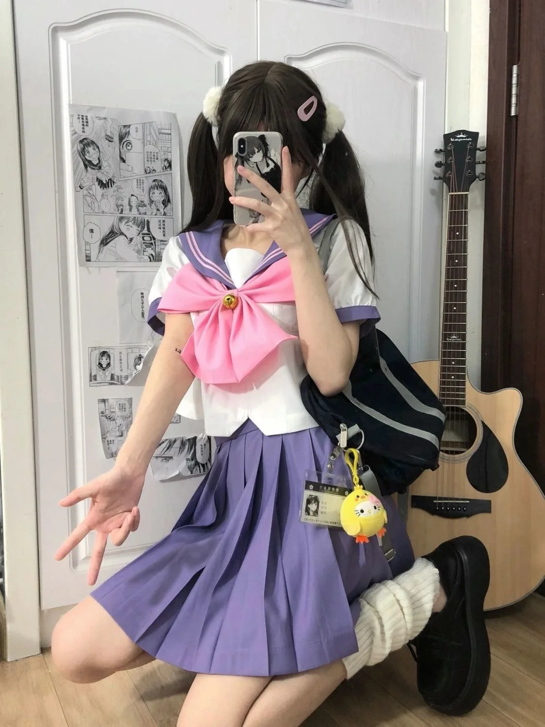 Japanischer stil anzug original jk l sailor uniform mädchen falten rock anzug rosa bogen sailor anzug plus größe