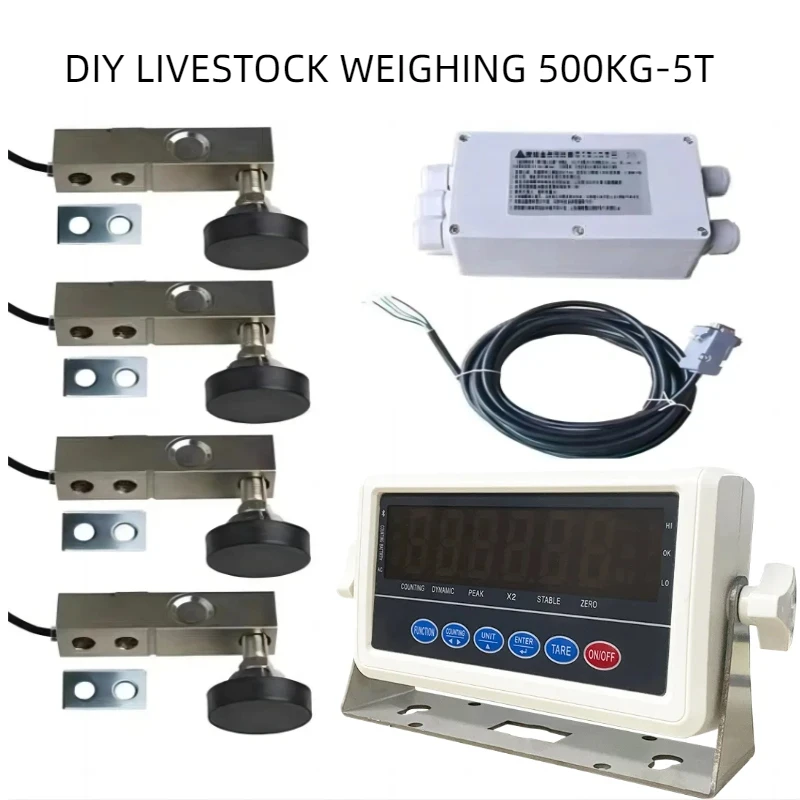 

Livestock Weighing Sensor Loadmeter Diy Scale Pig And Cattle Weighing Mini Truck Scales 500kg-20 Tons 110v-220v Built-in Battery