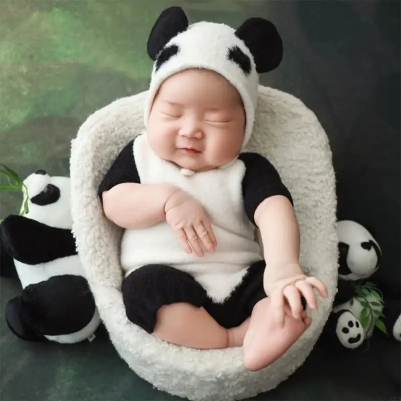 1 Set Baby Photography Animal Suit Breathable Polyester Fabric Romper with Matching Hat For Infants And Toddler A2UB