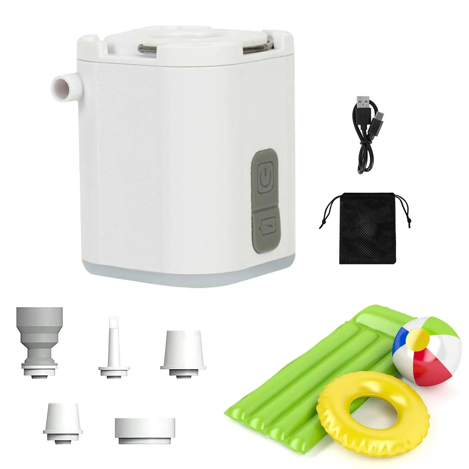 

Mini Air Pump, Rechargeable Air Pump ,450/250/100LM Light Lumens, with Light ,