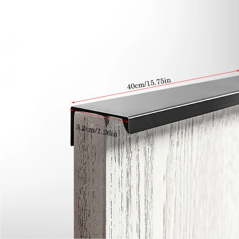 

Aluminum Alloy Hidden Cabinet Pulls Modern Hidden Design Furniture Handles No Punching Required Resistant To Dirt