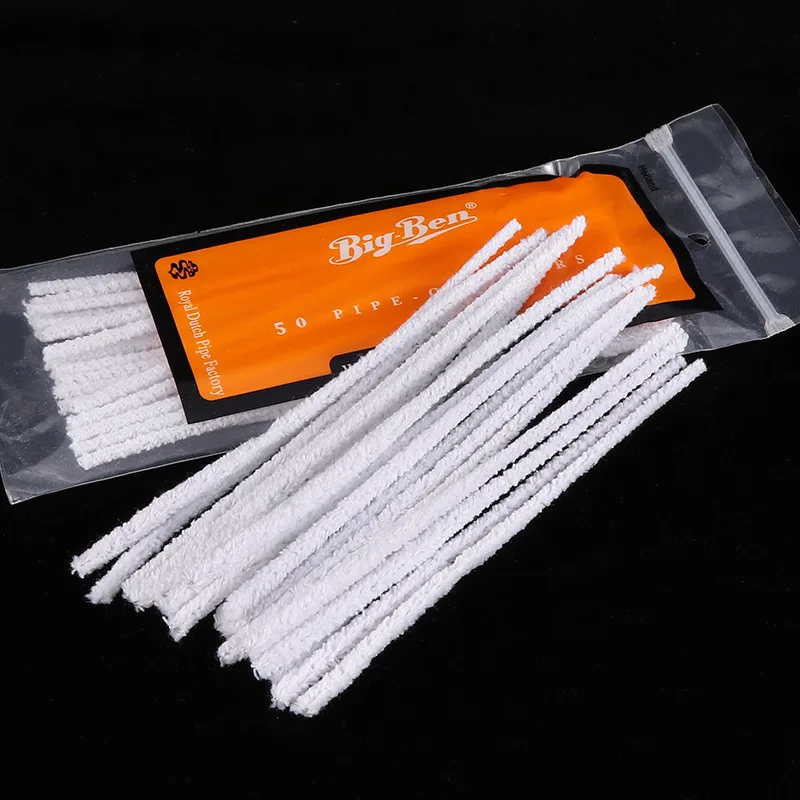 Pipe cleaner sticks, 50-count pack, white cleaning swabs, pipe cleaning sticks, pipe accessories