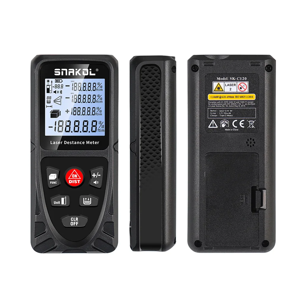 SNAKOL SK-C120 High Precision 120m Laser Rangefinder with Dual Power Backlight Electronic Infrared Measurement Electronic Ruler