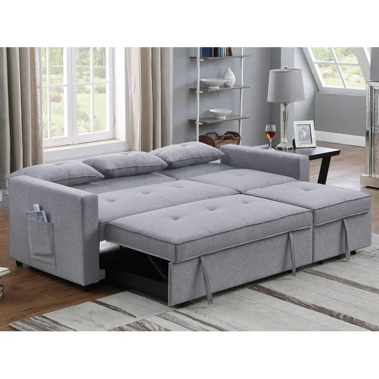 Tianhang Furniture Modern Sleeping Couch Solid Wood Frame High Quality Low Price Europe American Style Sofa Bed for Apartmetnt