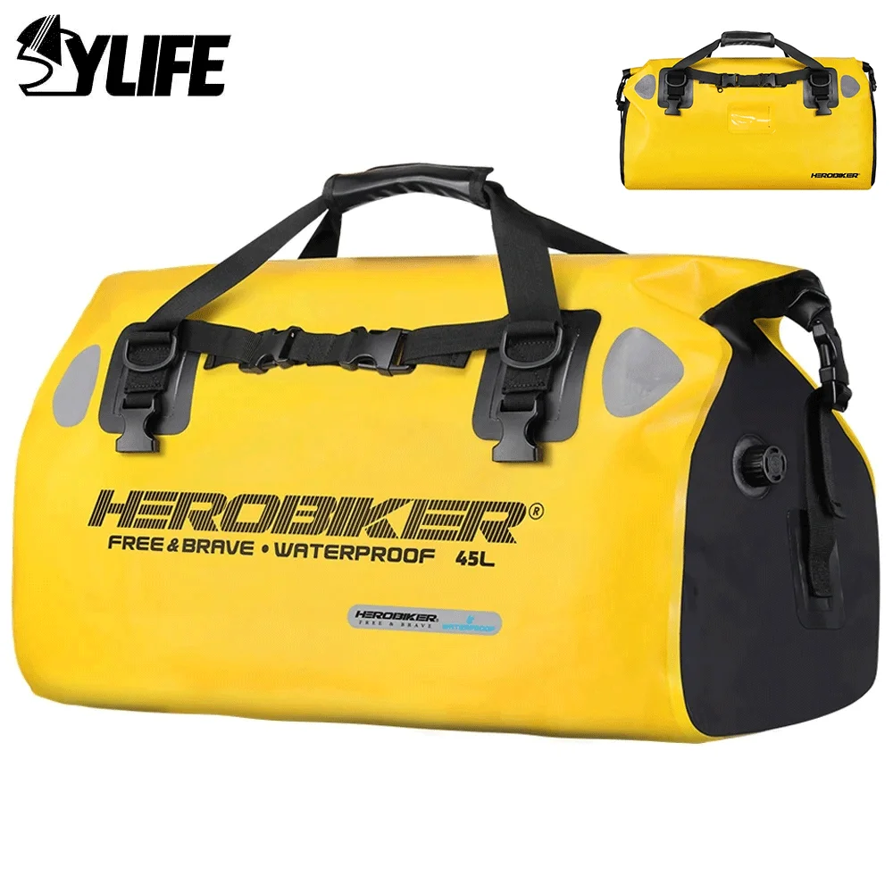 

Motorcycle Rear Tail Bags Waterproof Bag 45L Motocross Seat Bags Motorbike Luggage Outdoor Travel Backpack