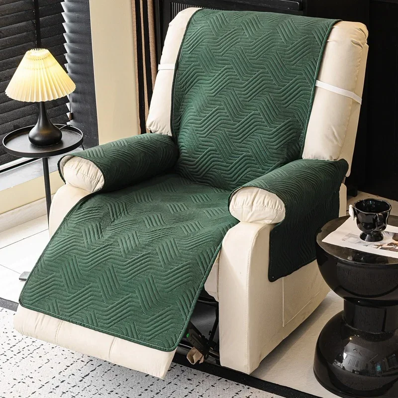 Quilted Pet Sofa Cover Protector Anti-scratch Anti-stain with Adjustable Straps Washable Cover for Single Seat Couch 55x200cm