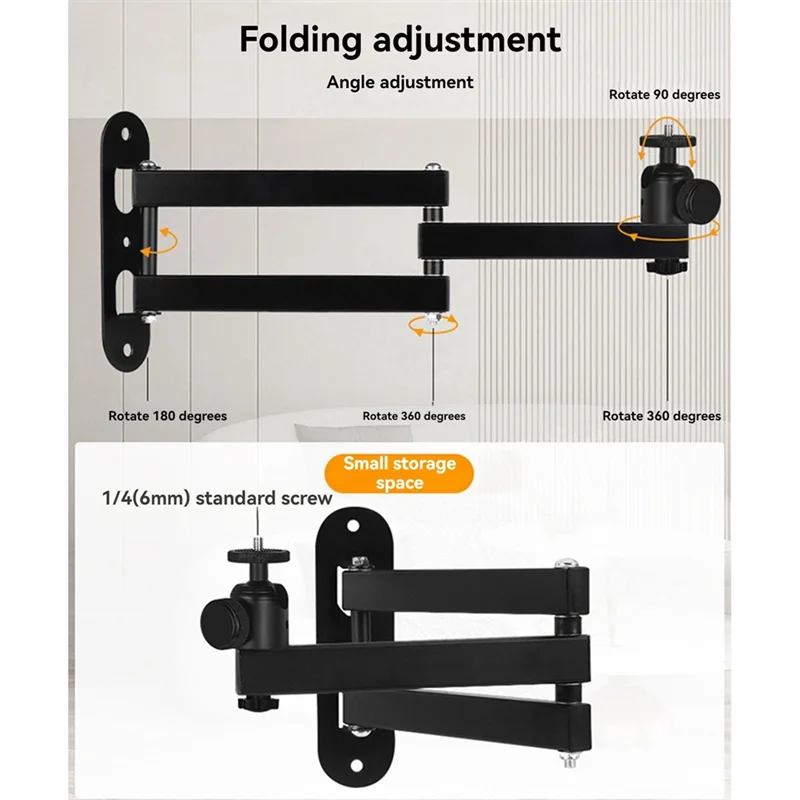 

Y19A Регулируемое крепление для проектора 360° ° Вращающийся кронштейн для мини-проектора с двойными кронштейнами 40 см, поддерживает до 2 кг.