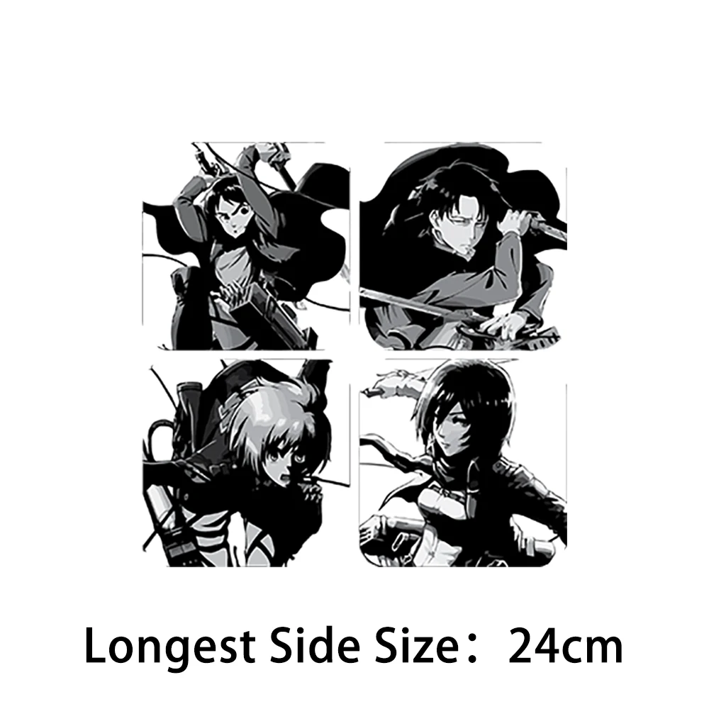 Attack on Titan Patches Iron-On Transfer For Clothing Diy Washable Cute Cartoon Thermo Sticker Heat Transfer Sticker Applique