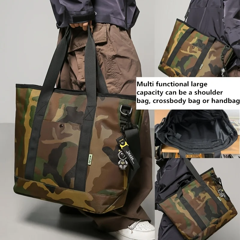 

Durable SPUNK Camouflage Shoulder Bag Outdoor Crossbody Bag with Reflective Trim and Keychain