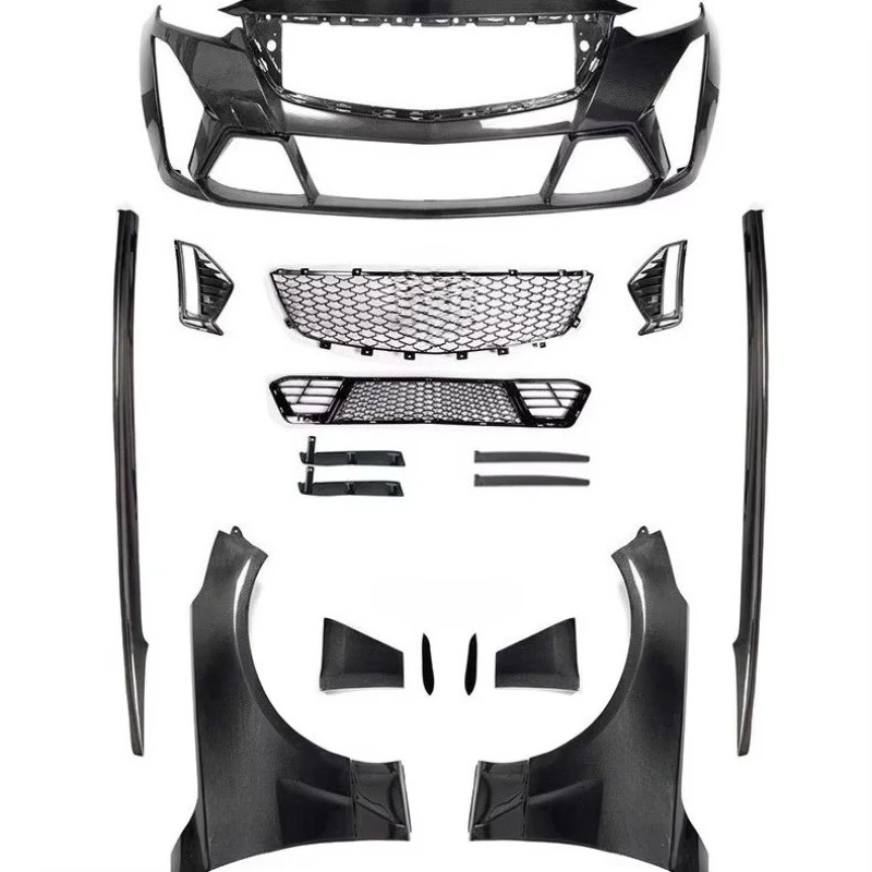

For CT5 GLE Black Wing Generation Carbon Fiber Surround Front Bumper Fender Side Skirt Replacement