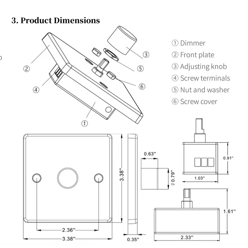 Jacht RV przełącznik Downlight 12-24V specjalny przełącznik LED ze ściemniaczem ABS przyciemnianie LED przełącznik łatwy montaż dla 12-24V