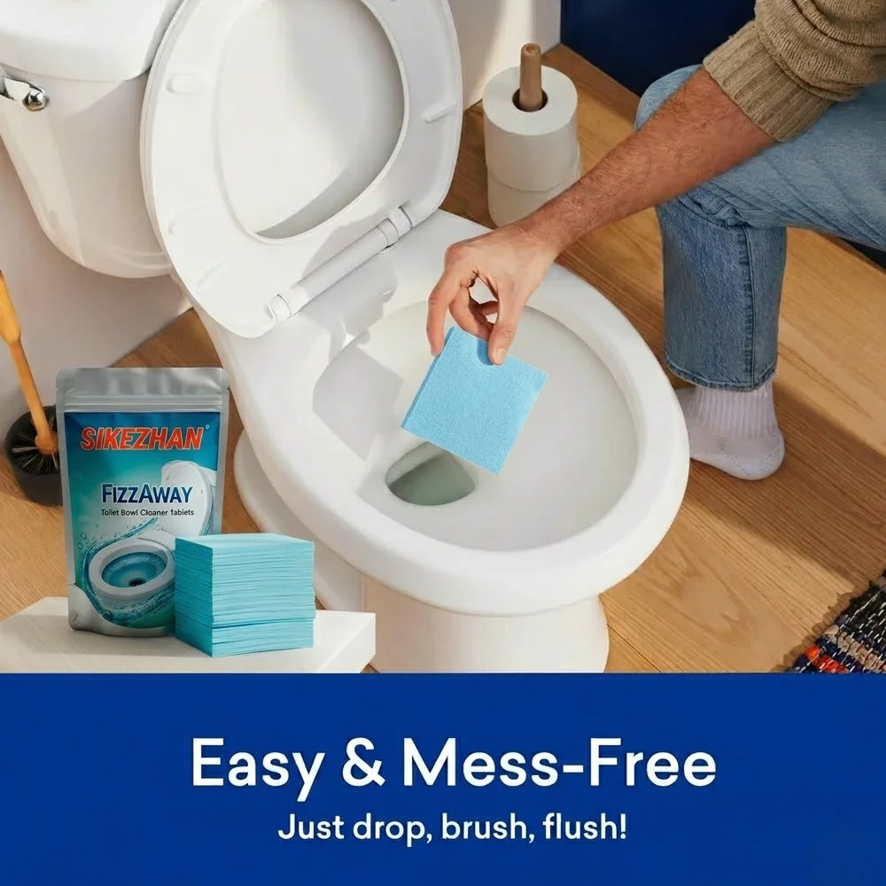 30/60/120pcs Toilet Bowl Cleaner Tablets, Septic Safe Fizzing Deodorizer, Quick Dissolve Stain Remover, Deep Clean Tabs, Descale view 3