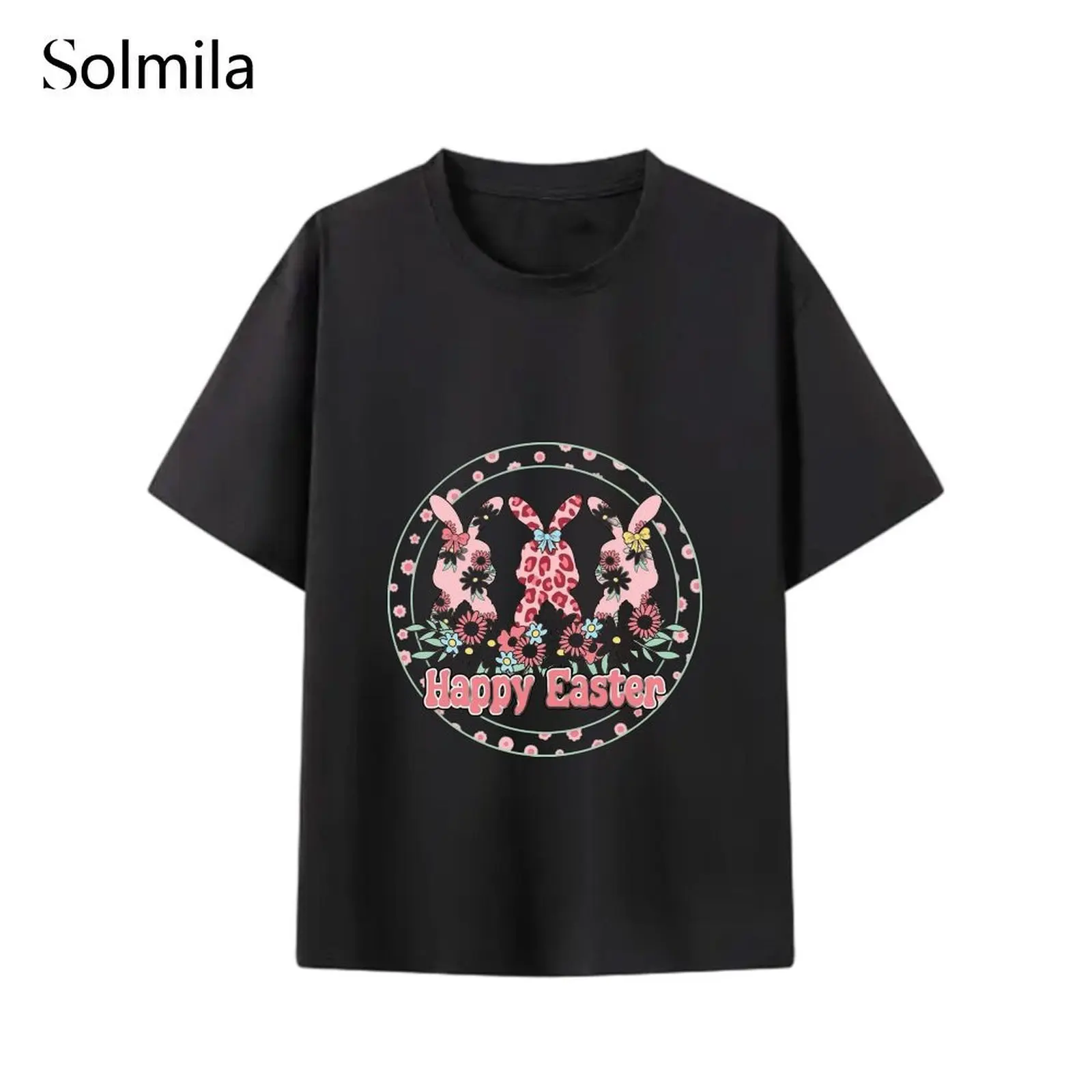 

Stylish Short Sleeve Casual Oversized T Shirt Casual Outing Slight Stretch Fit Suitable For Spring Casual Daily Wear