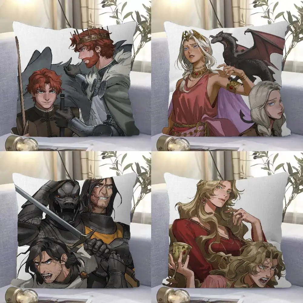 G-Game-Of-Thrones Pillow Covers Cartoon Sofa Decorative Home Double-sided Printing Short Plush Cute Cushion Cover