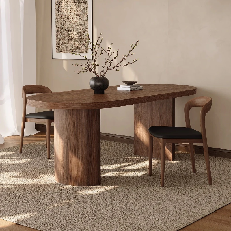 

Modern Wood Dining Table Wall Living Room Writing Designer Dining Table Center Restaurant Mesas De Comedor Kitchen Furniture