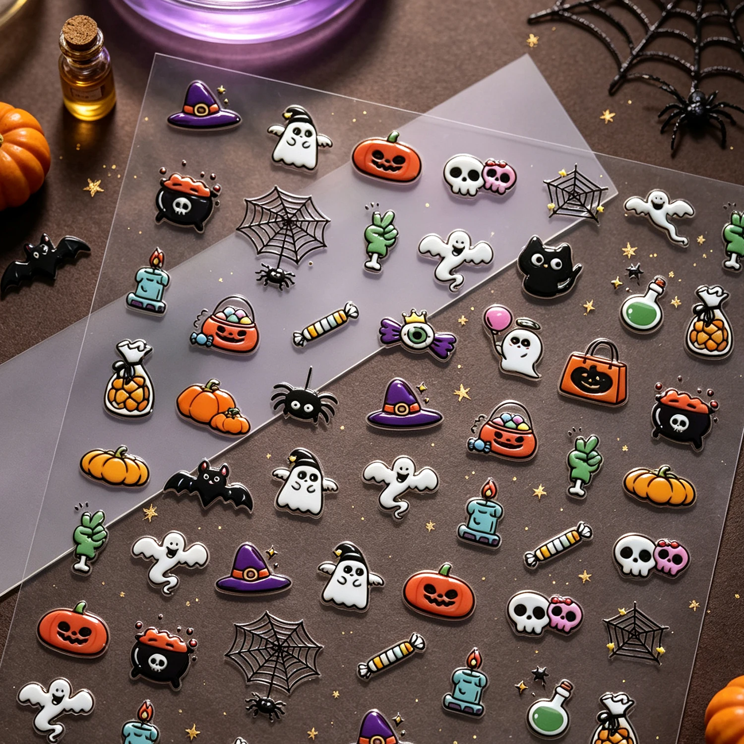 5D Halloween Embossed Cute Gho - Nail Art Vampire ulasan dan harga