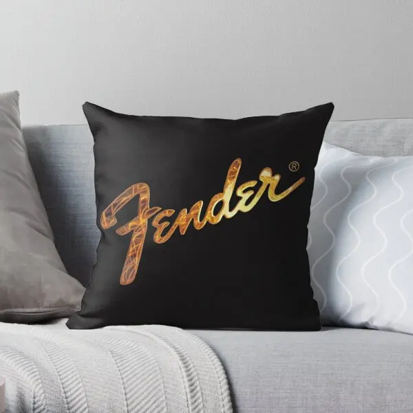 Fender Guitar Printing Throw Pillow Cover, almofadas decorativas do carro quadrado não incluem um lado, melhor moda