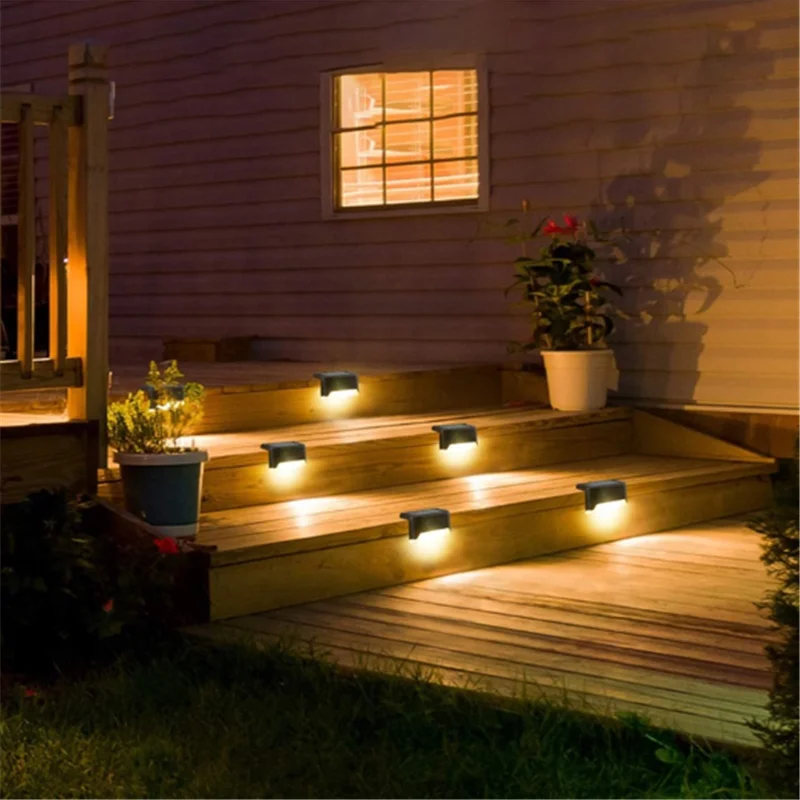 Led Solar Light 1/4/8Pcs LED Solar Led Light Outdoor Led Lamp Path Waterproof Stair Led Light Garden Step Deck Garden Decoration